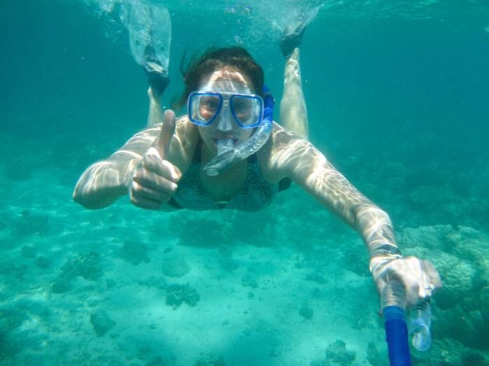 Julie Snorkeling