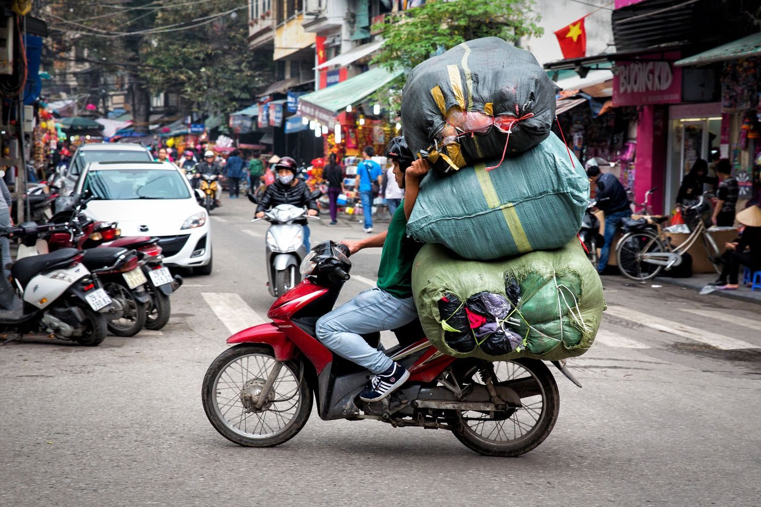 Vietnam Motorbike with Trash