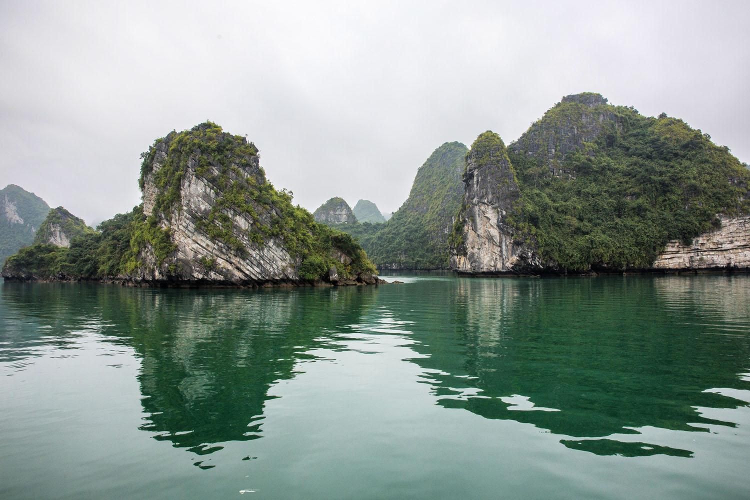 Halong Bay on a Cloudy Day