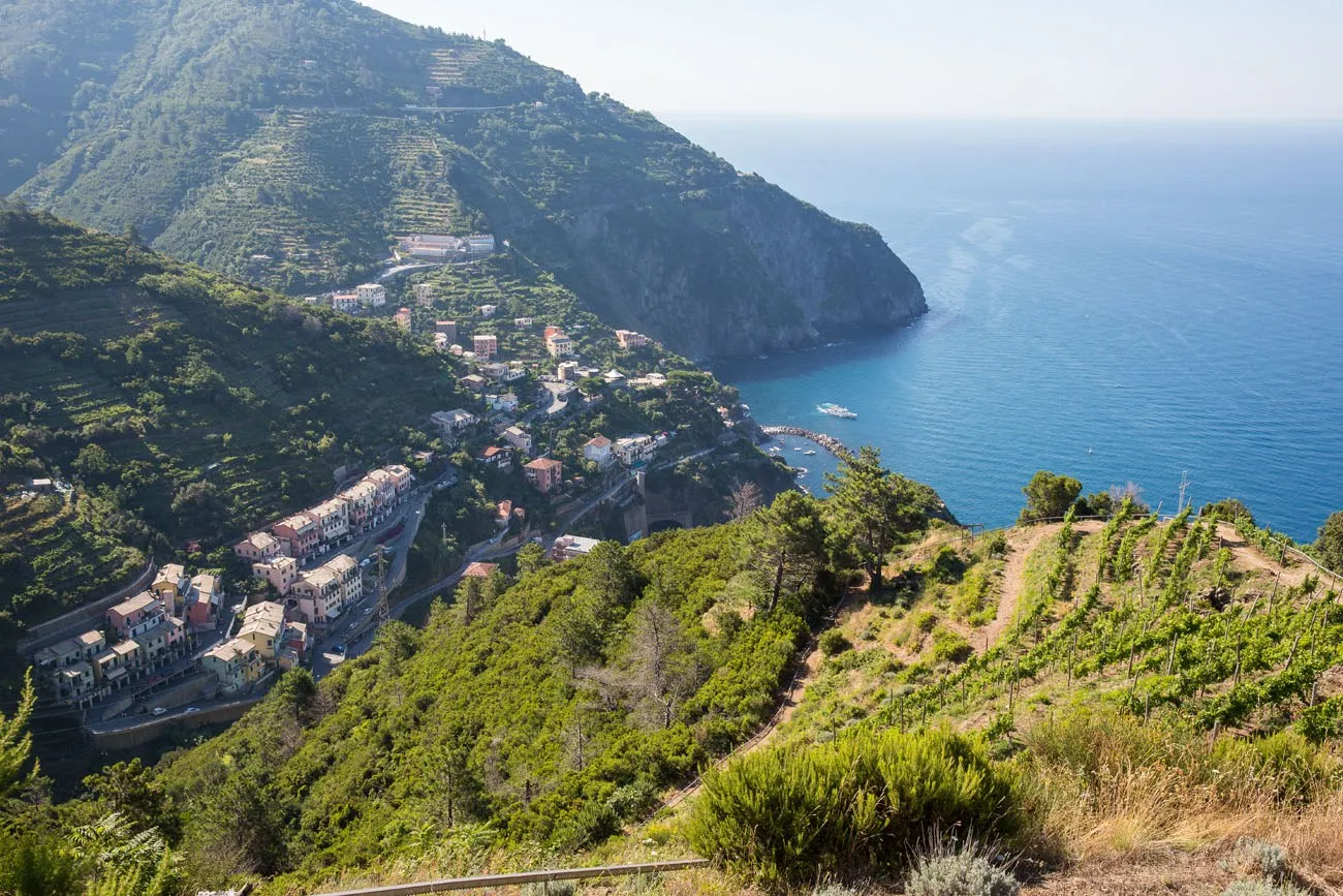 High over the Cinque Terre