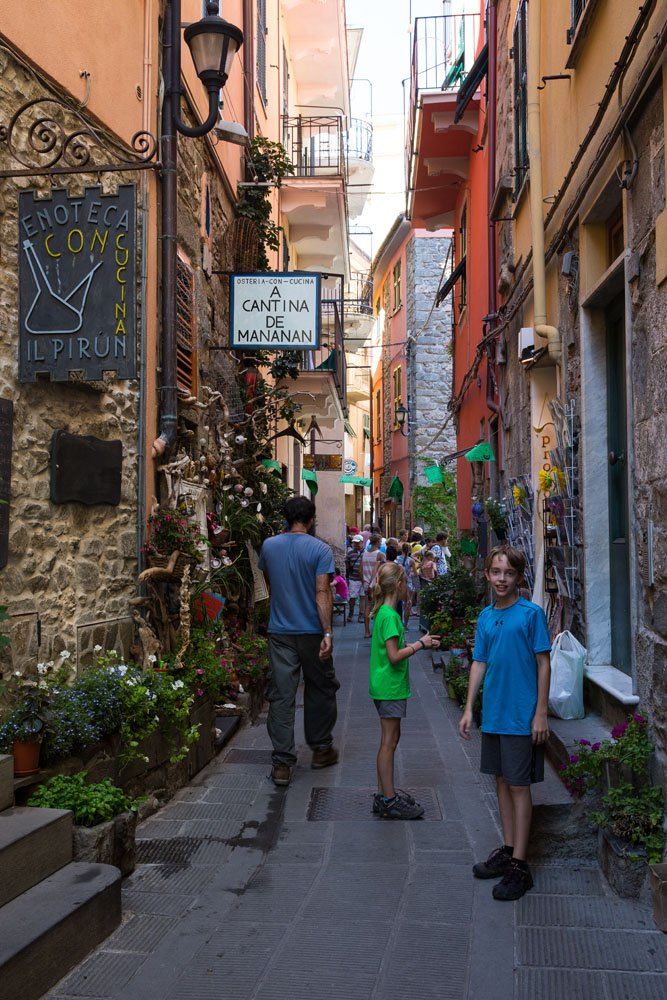 Walking through Corniglia