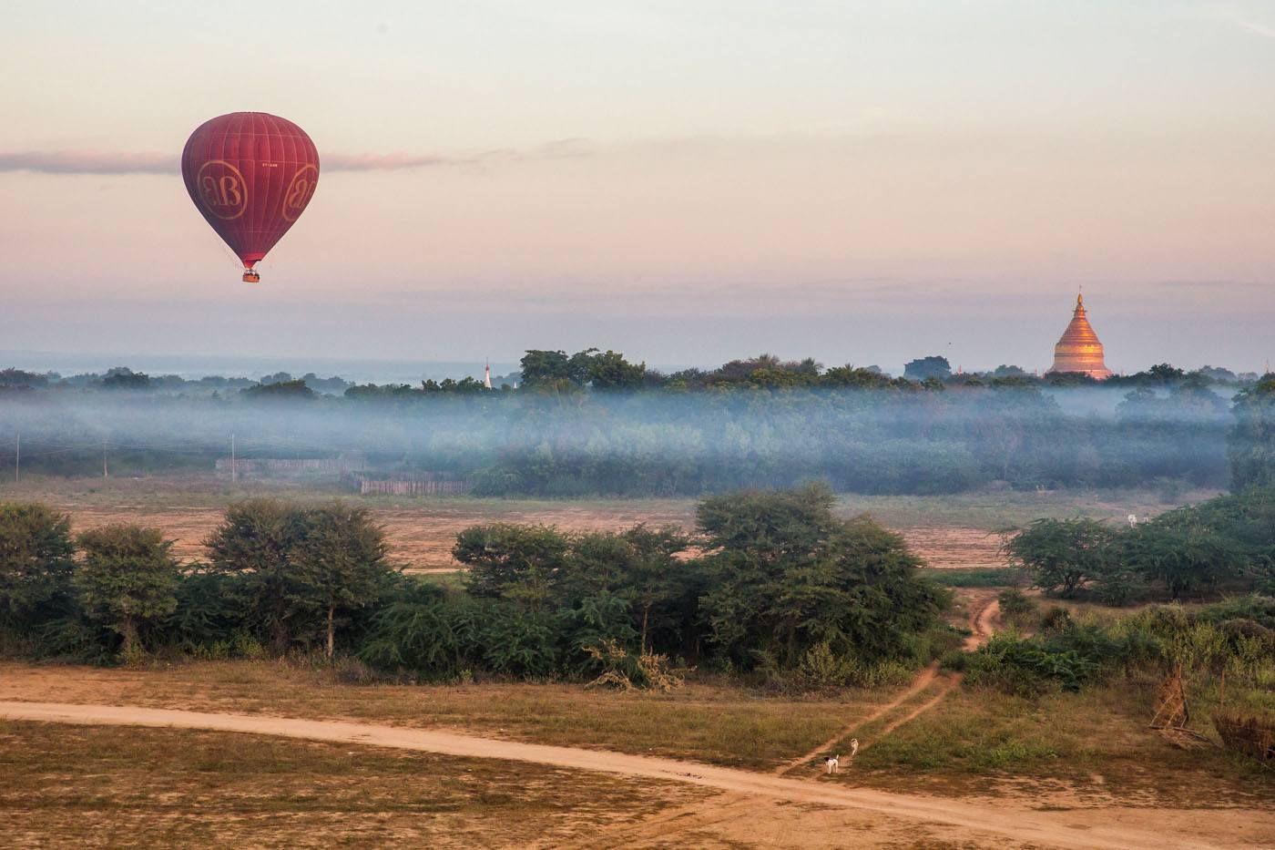 Lone Balloon in Bagan