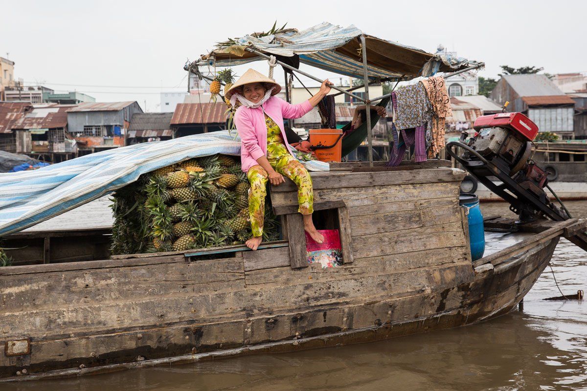 Pineapple Boat Mekong Delta
