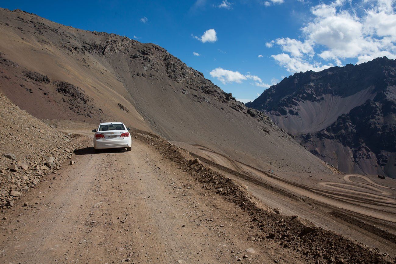 Driving Dirt Road Chile Argentina