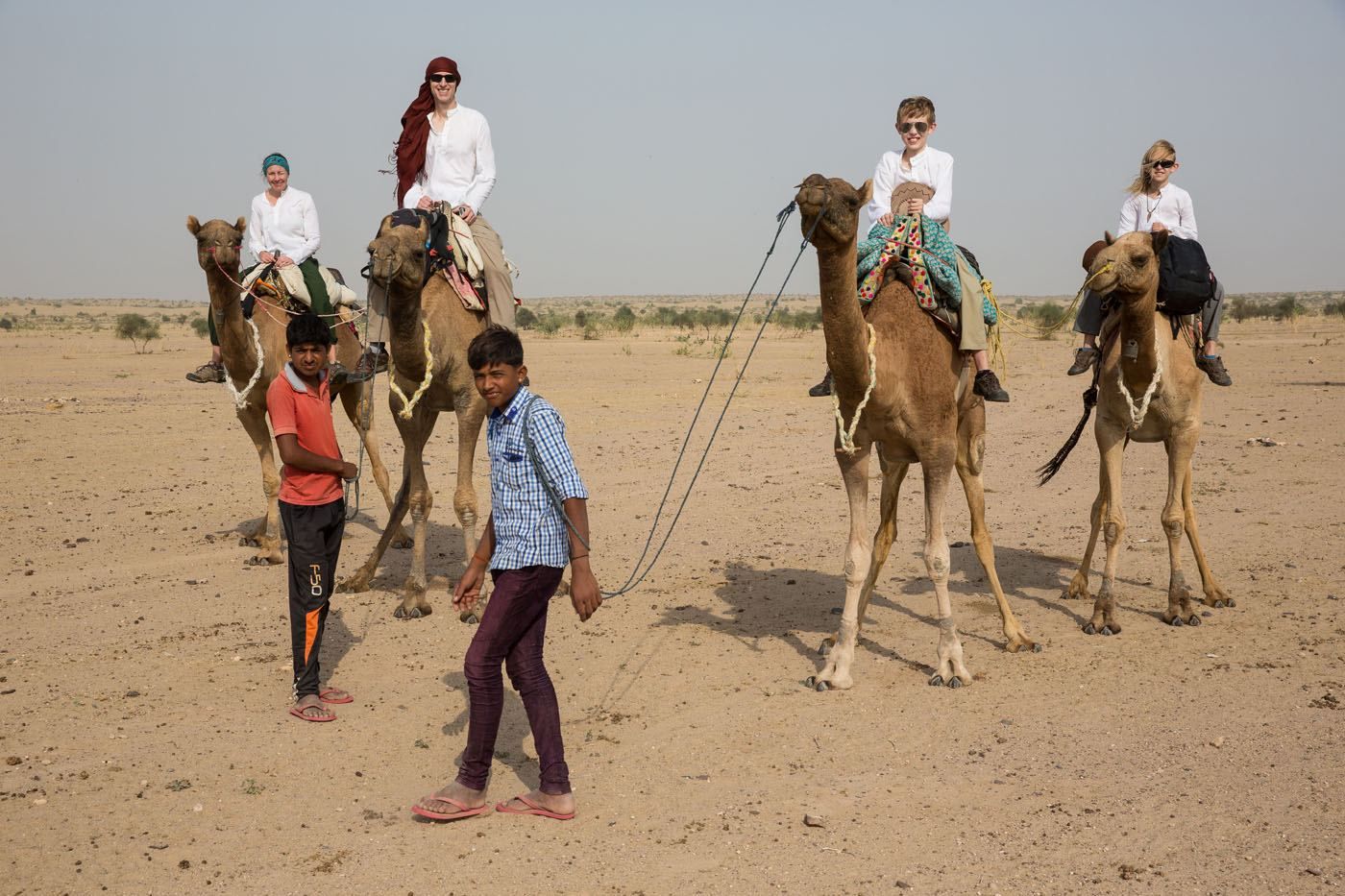 Earth Trekkers on camels