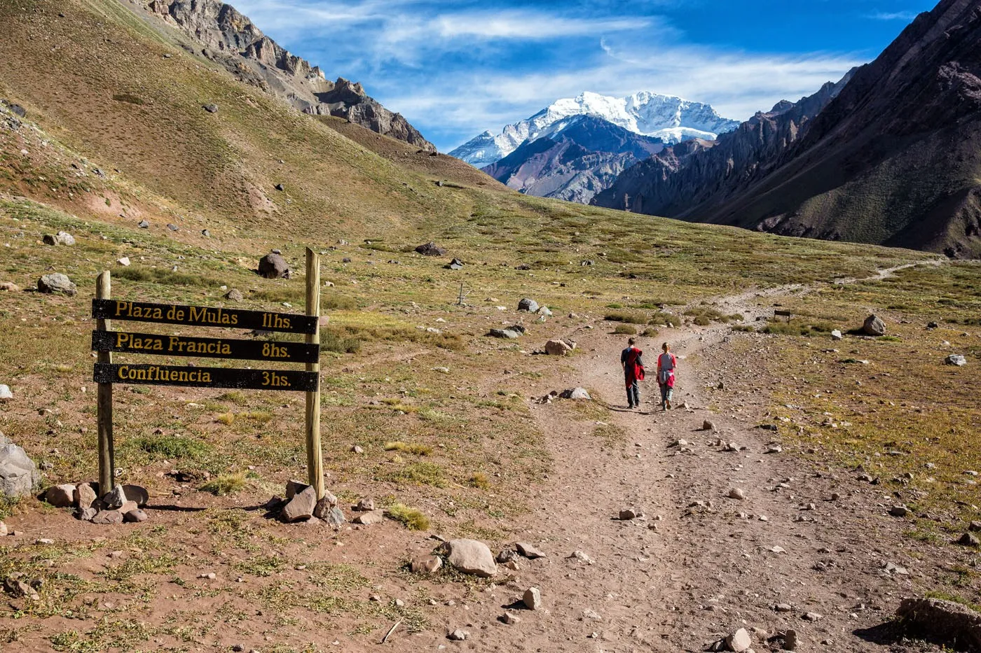 Hiking to Confluencia Aconcagua