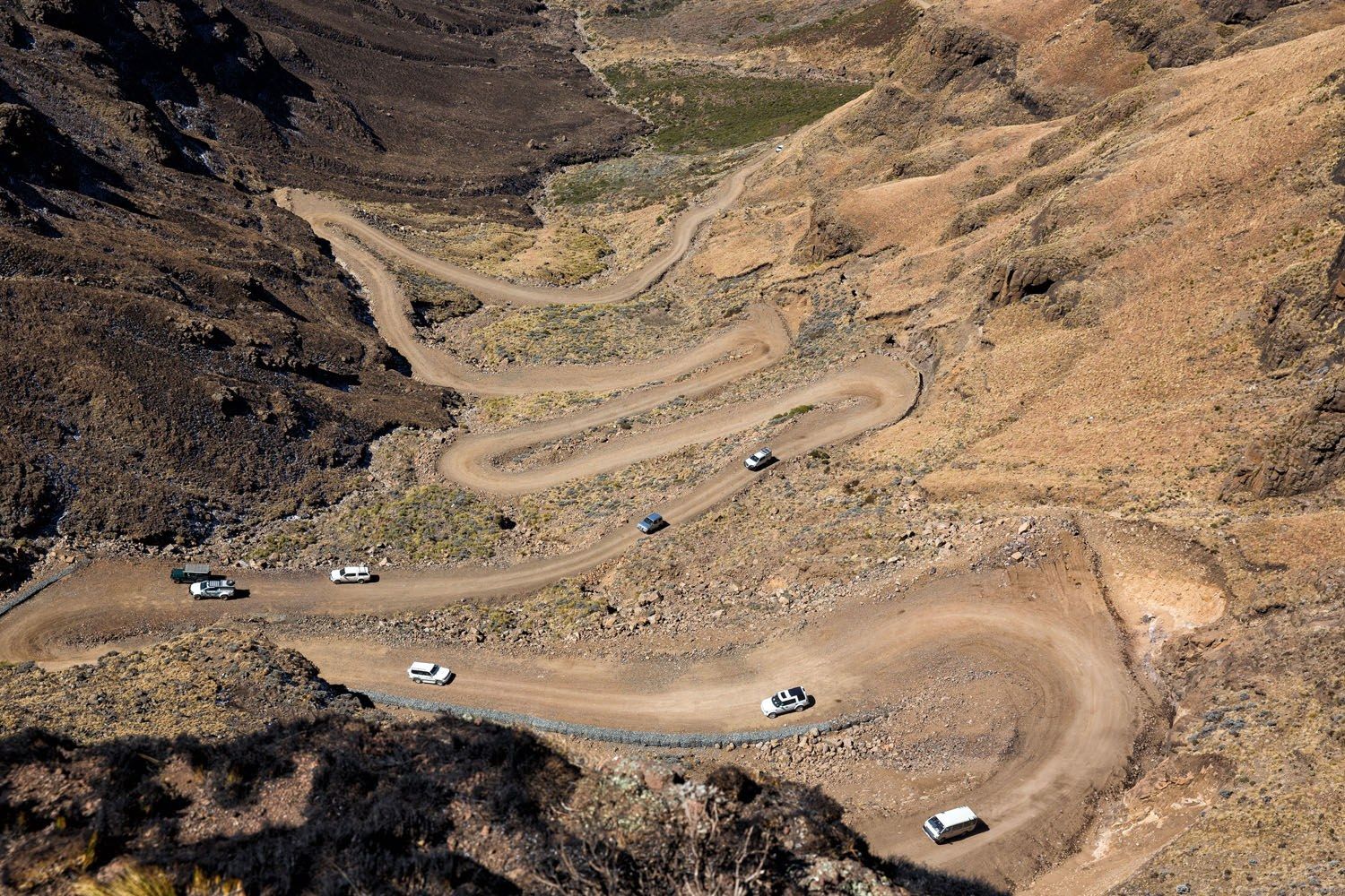 Looking down on Sani Pass