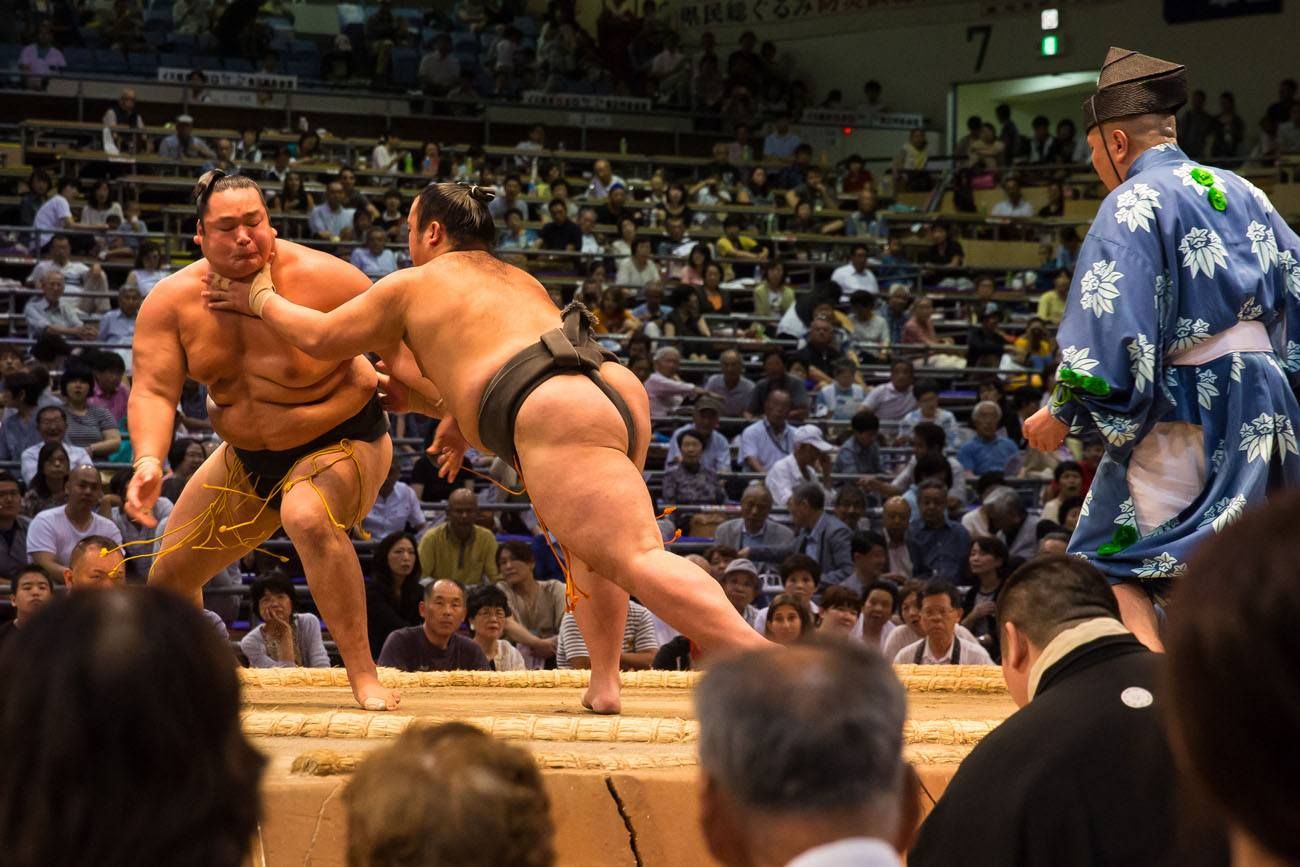 Watching Sumo Wrestling