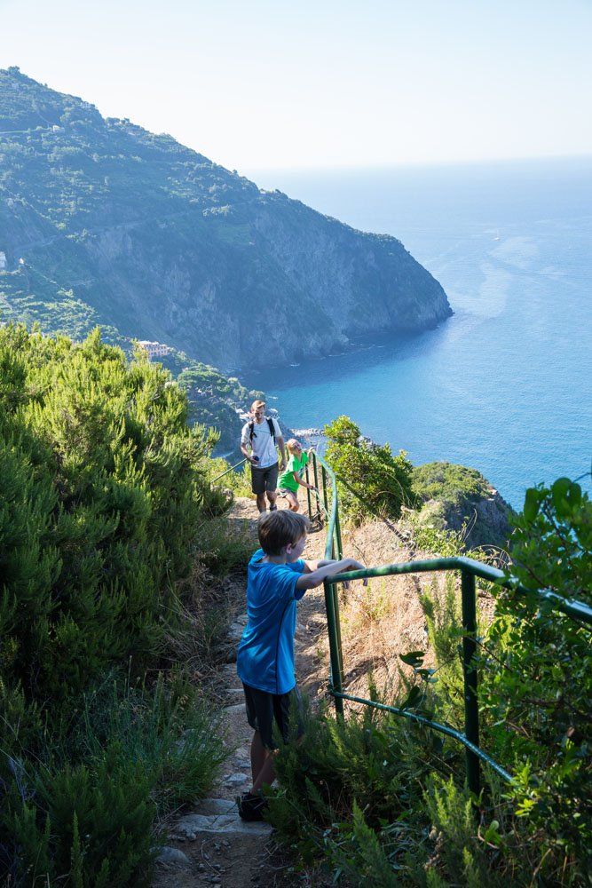 Hiking Cinque Terre Kids