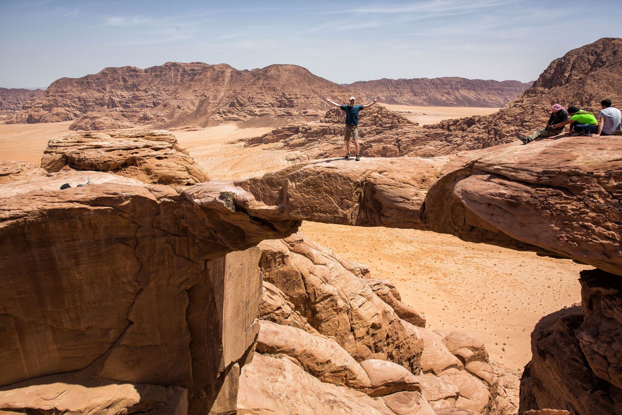 Hiking Jebel Burdah Rock Arch Jordan
