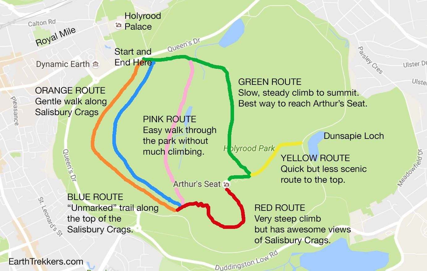 Arthur's Seat Map