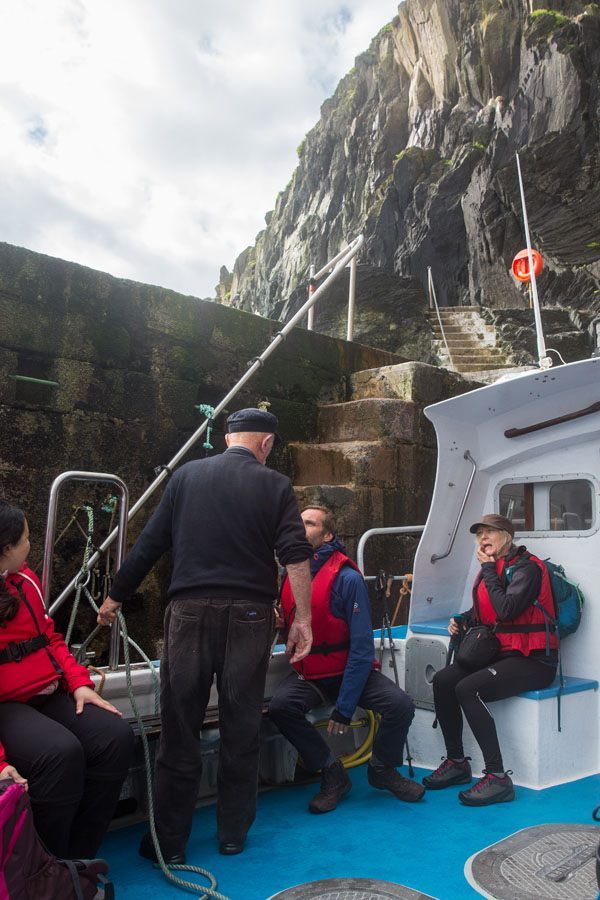 Boarding Skellig Michael