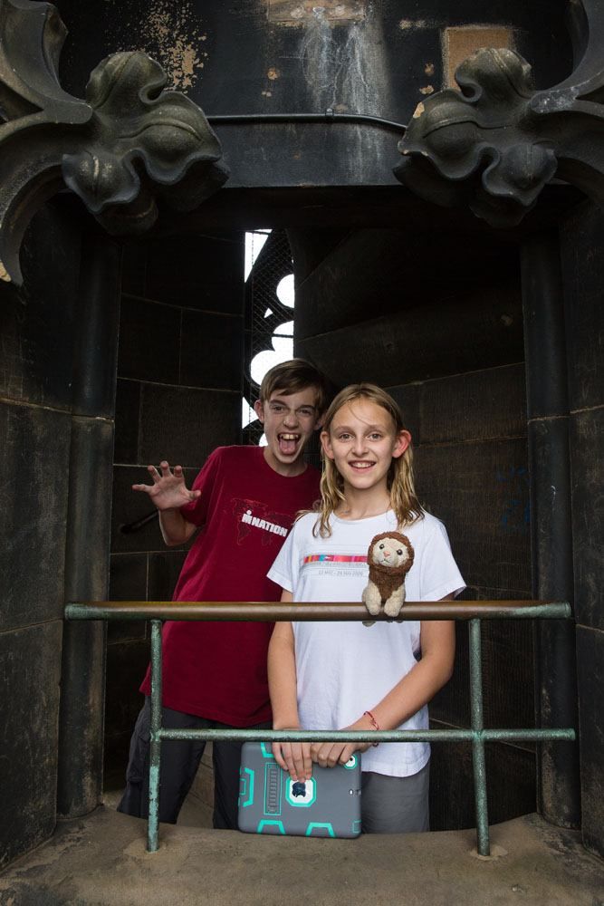 Scott Monument with Kids