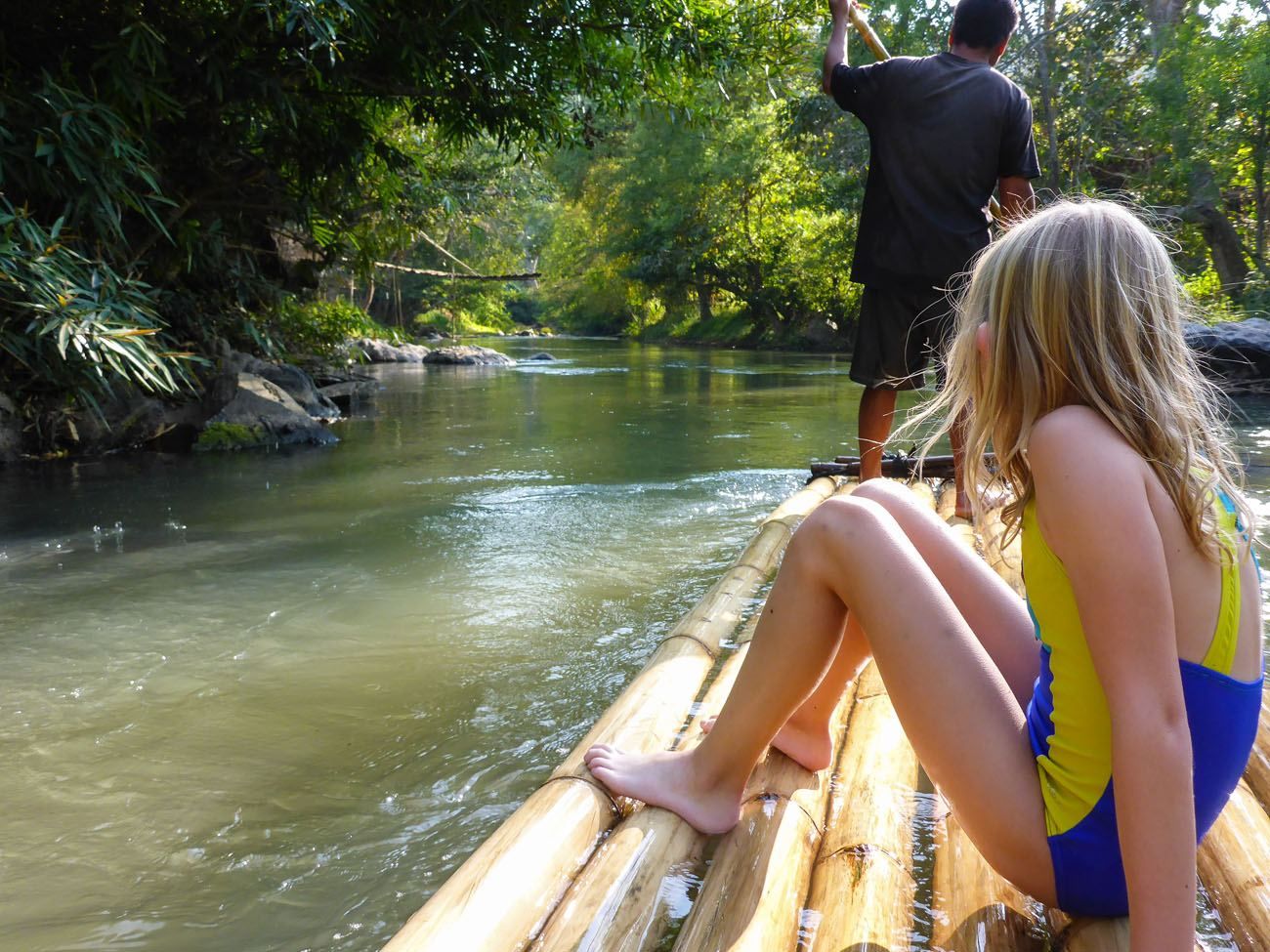 Bamboo rafting Thailand