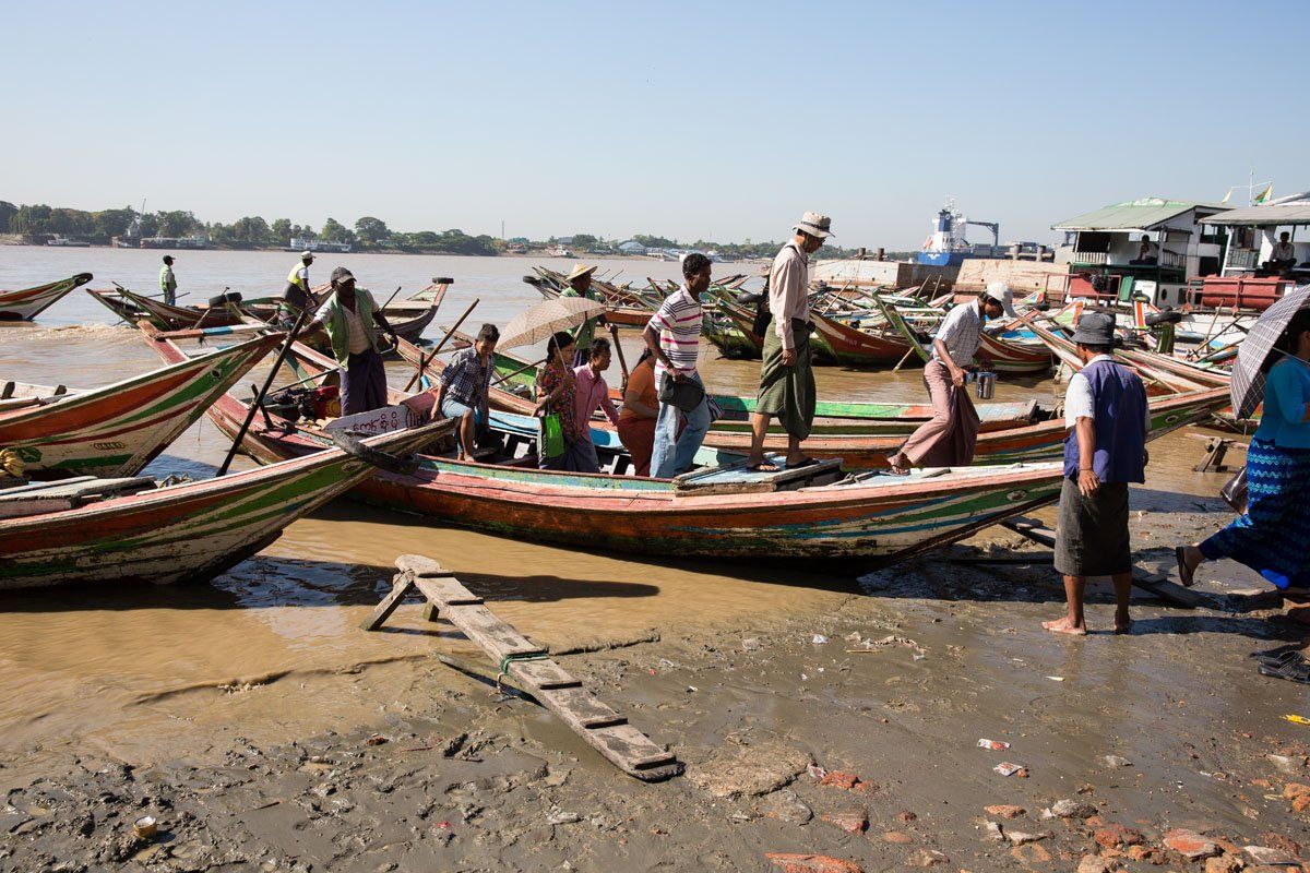 Yangon boats