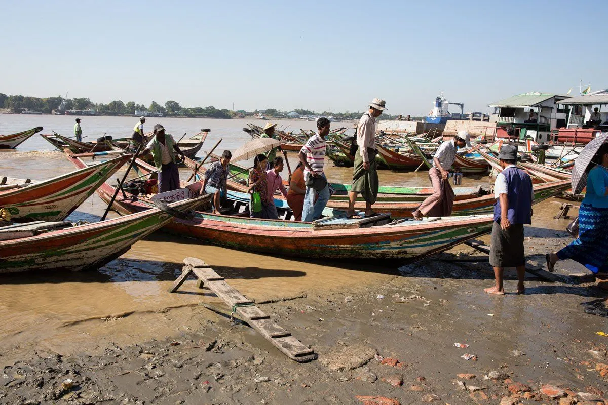 Yangon boats