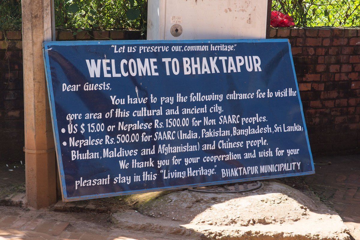 Bhaktapur sign