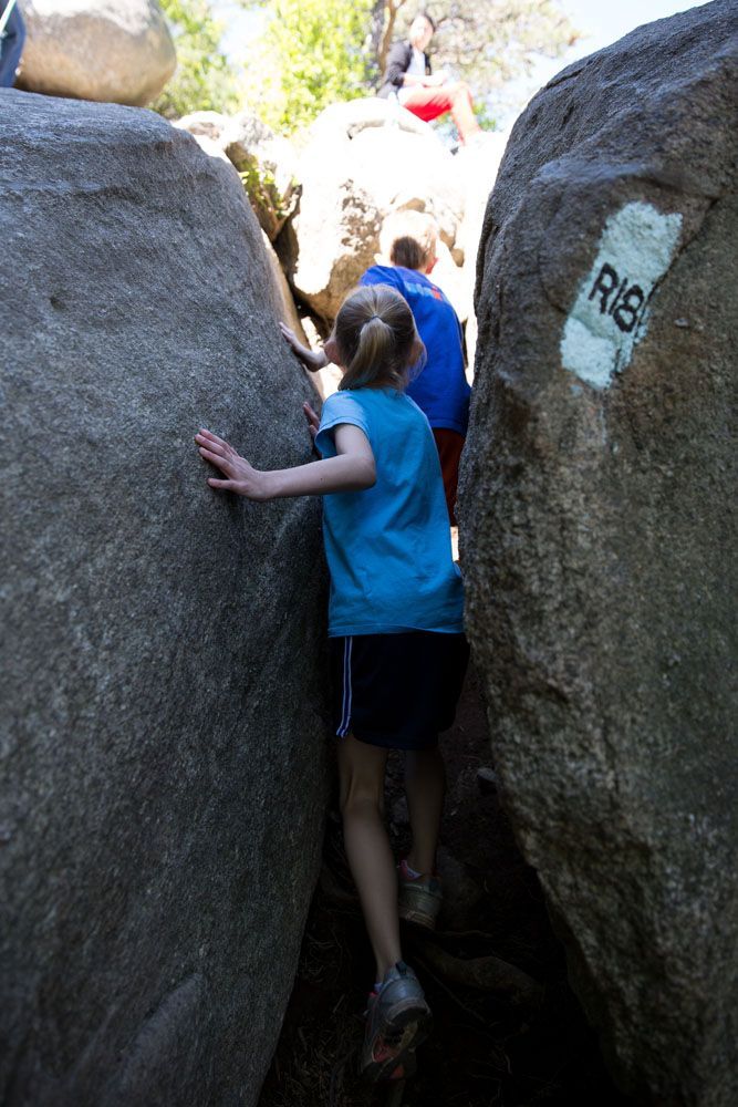 Old Rag rock scrambling