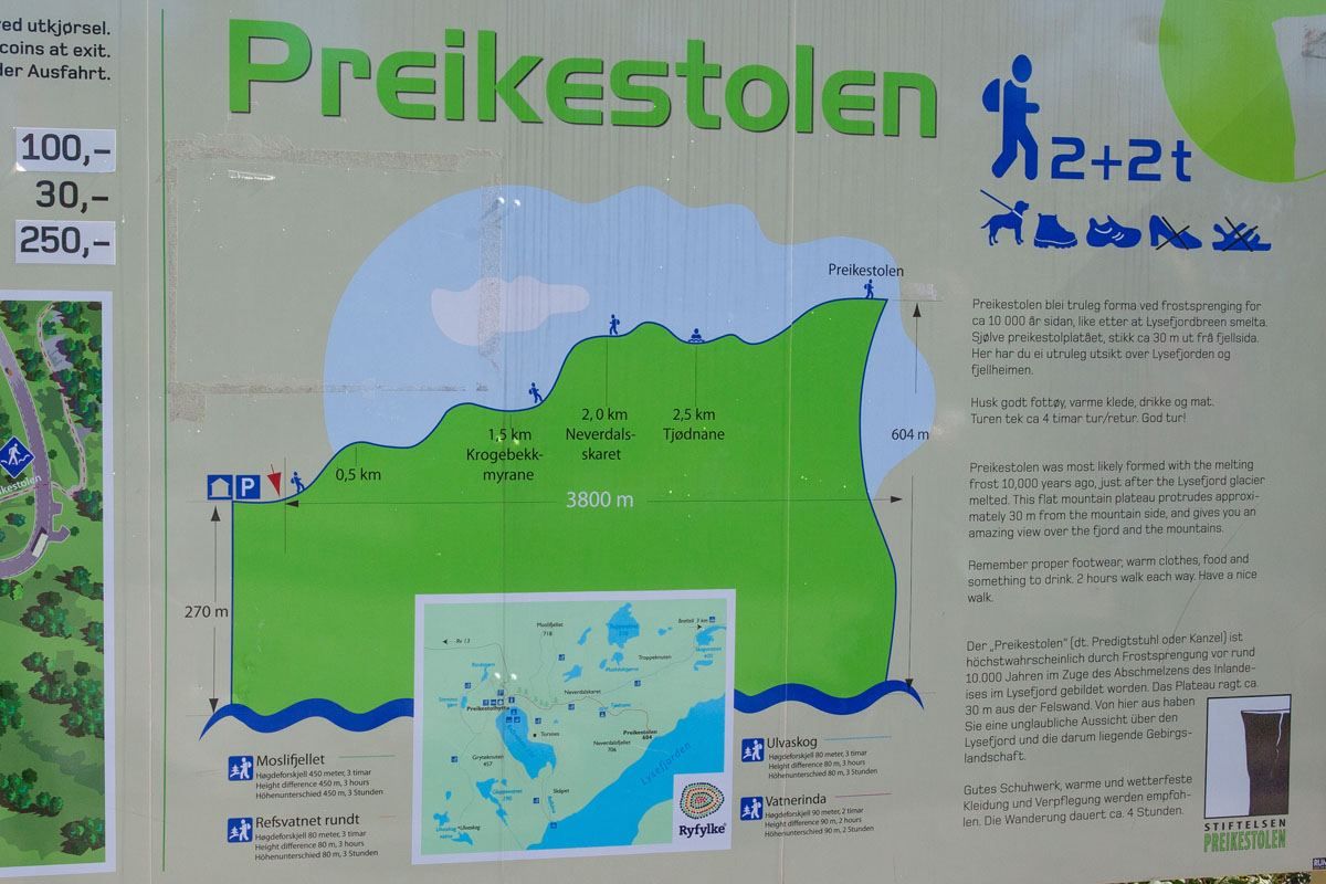 Preikestolen Sign