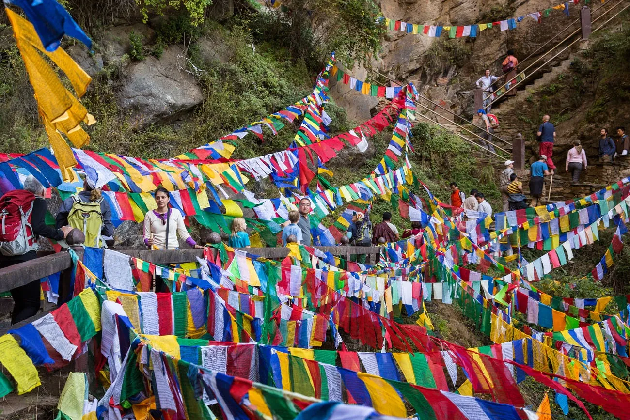 Bridge with Prayer Flags