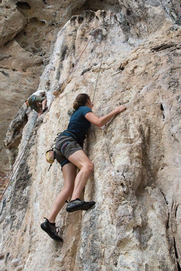 Julie Rock Climbing