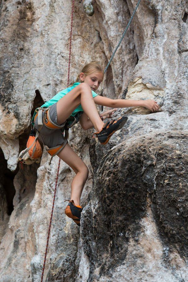 Rock climbing Krabi with kids