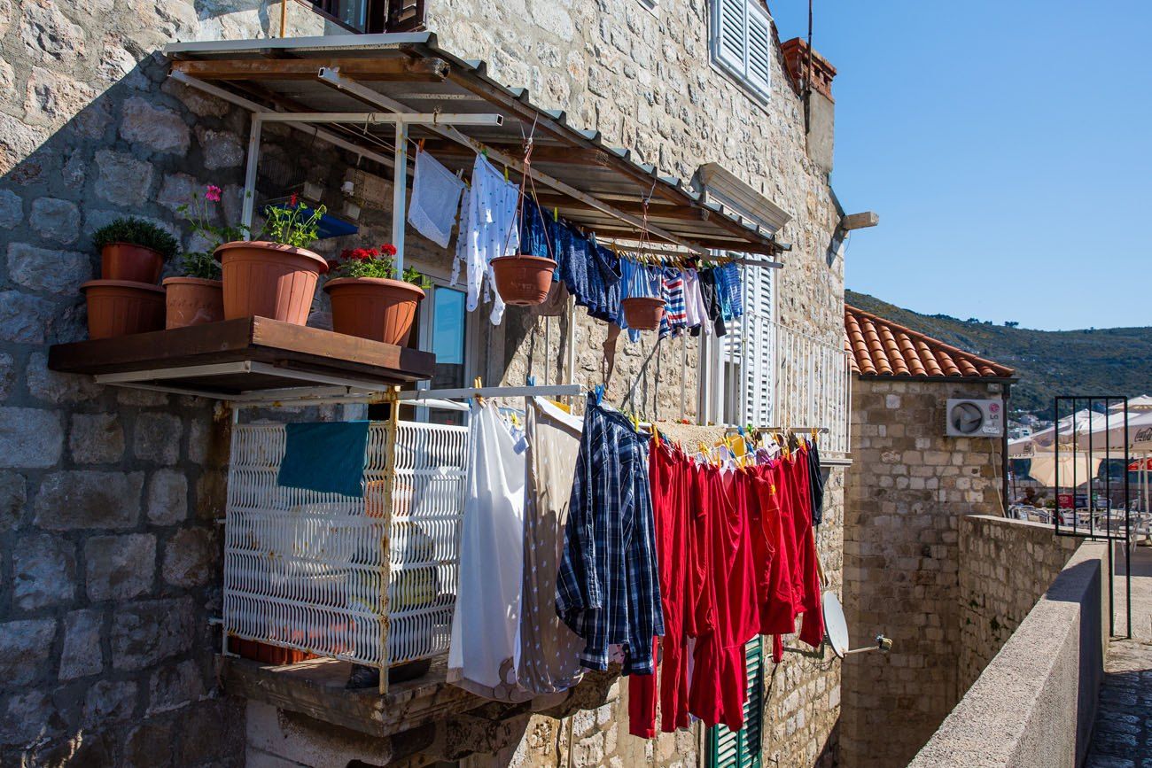 Laundry on the wall