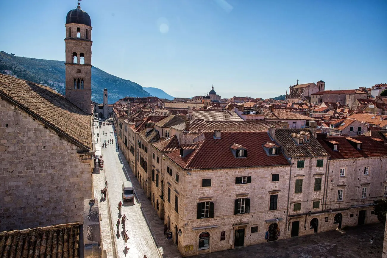 Stradun from the Dubrovnik Wall