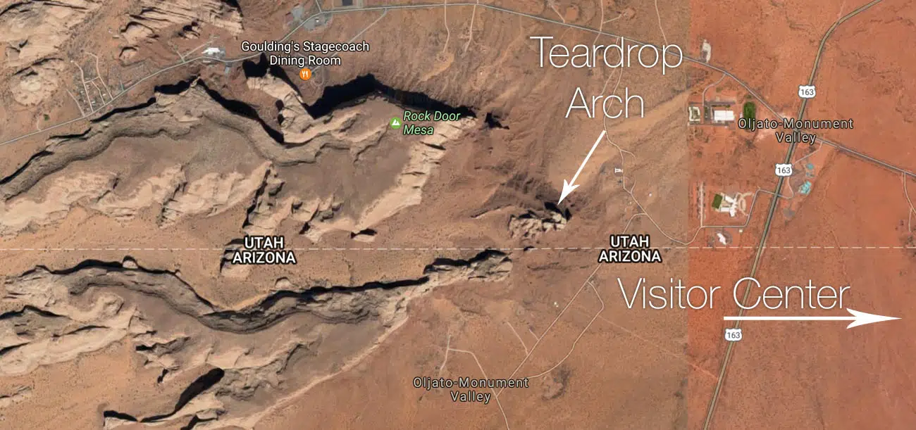 Teardrop Arch Map