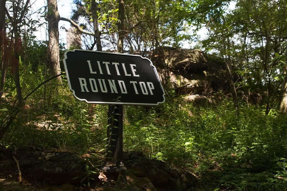 Little Round Top Sign