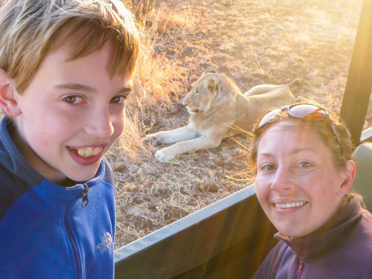 Julie and Tyler on Safari