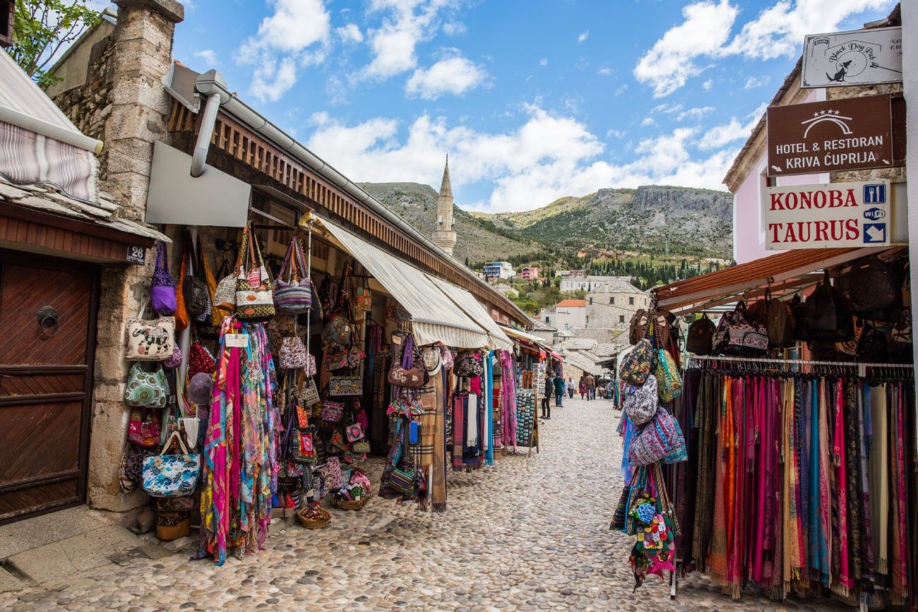 Mostar Shops balkan peninsula itinerary