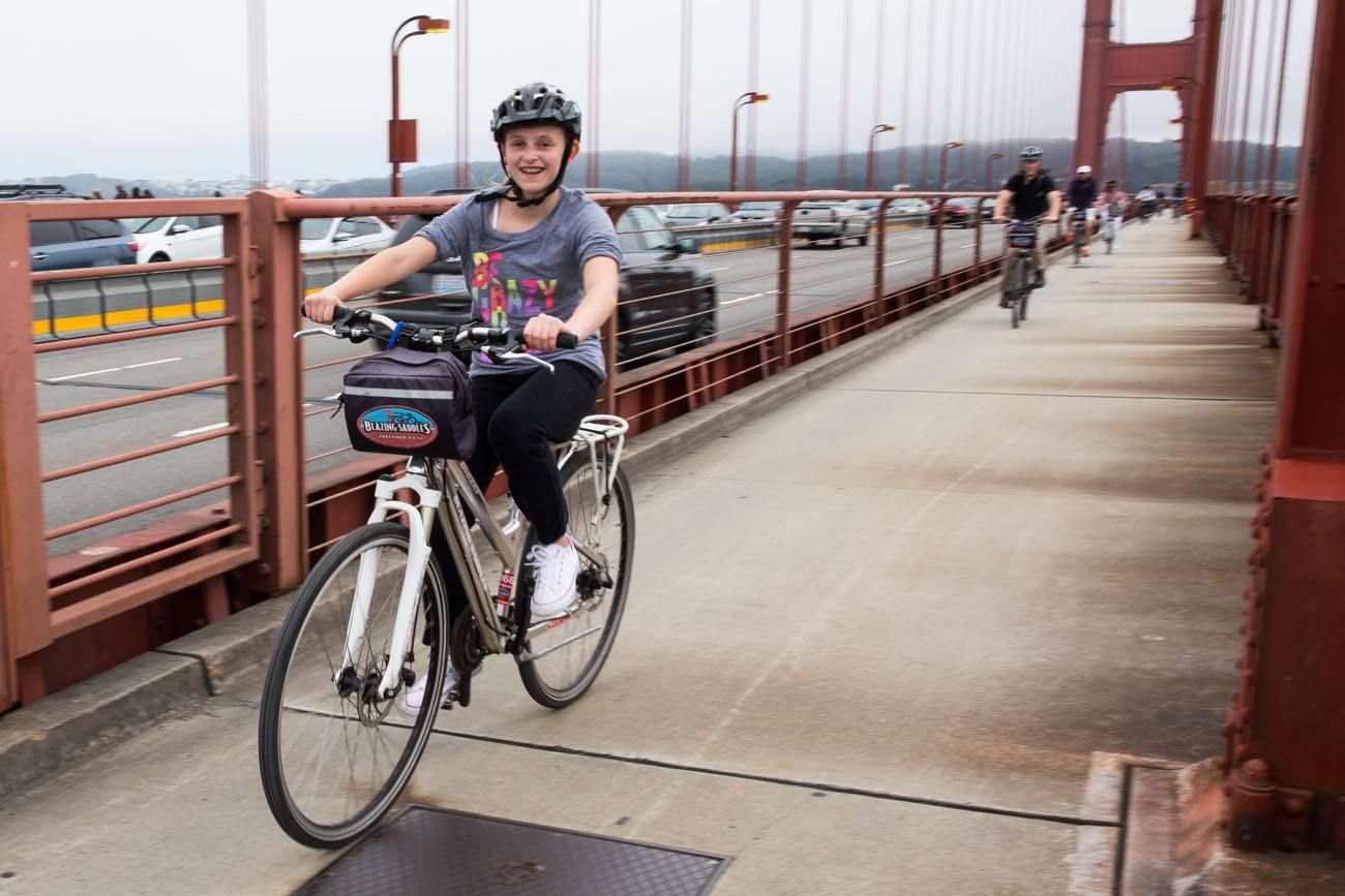 Kara biking San Francisco