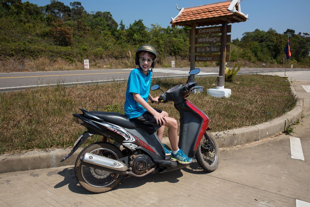 Tyler on a Motorbike