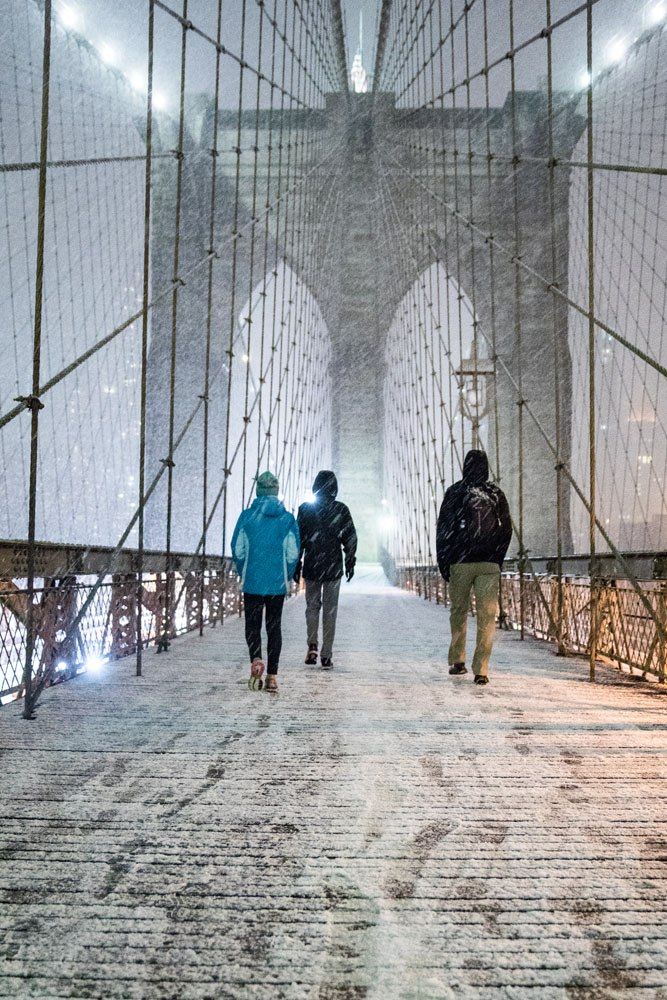 Brooklyn Bridge Snow