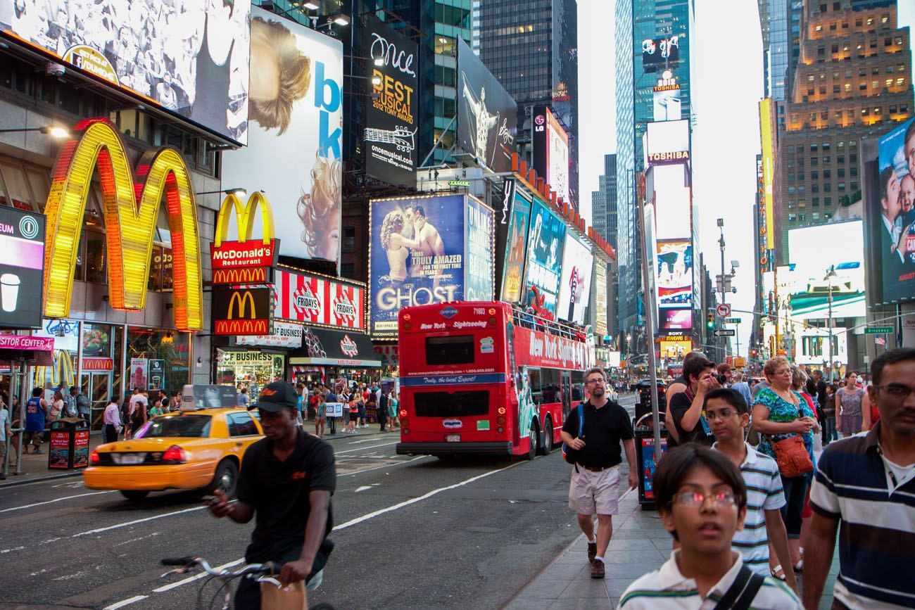 Times Square New York City itinerary