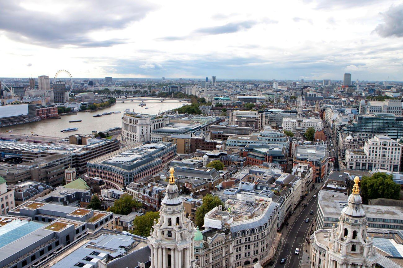 View from St Pauls London Paris itinerary