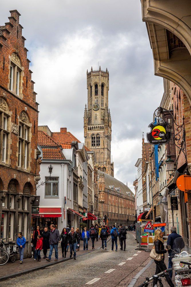 Walking through Bruges