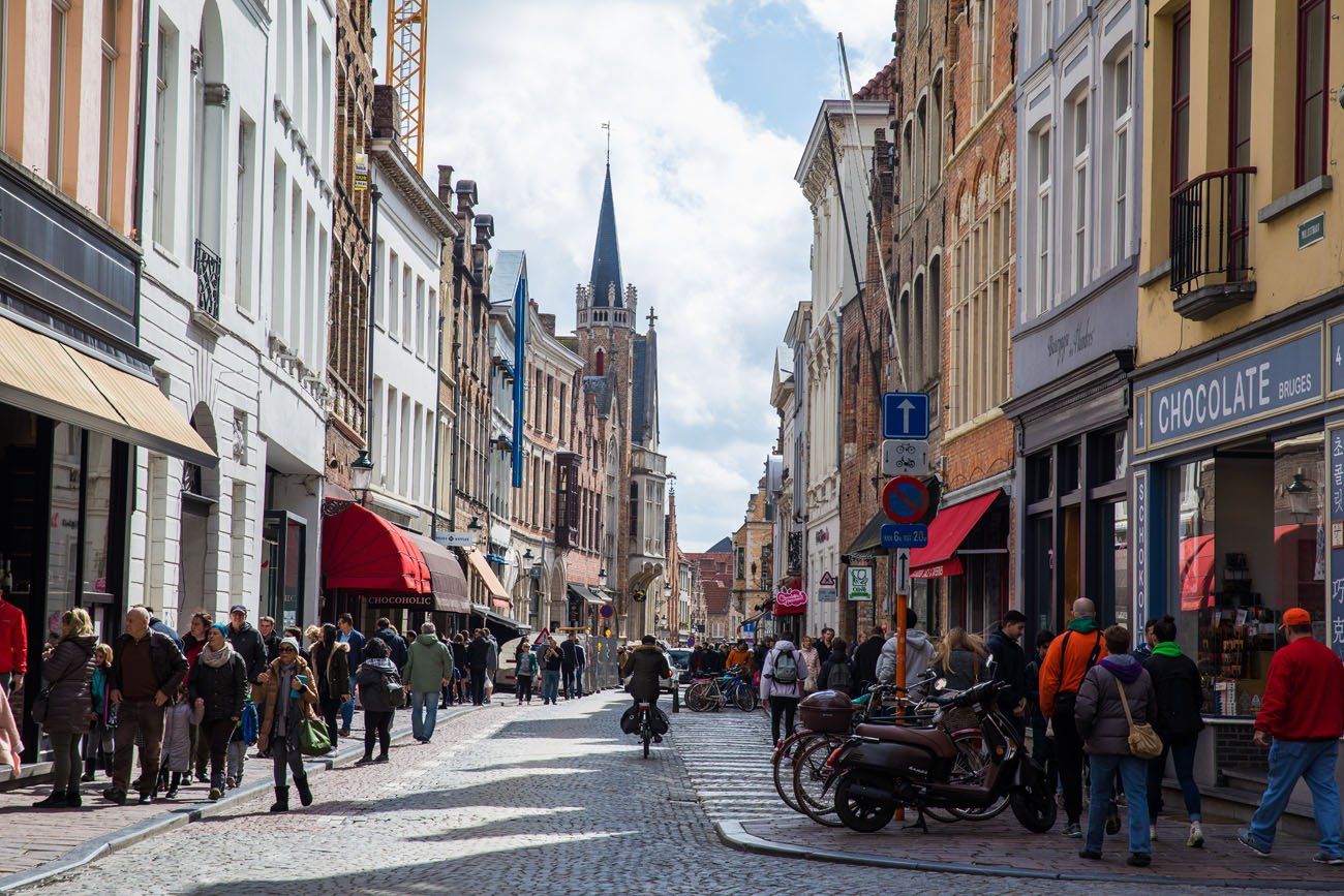 Walking through Bruges