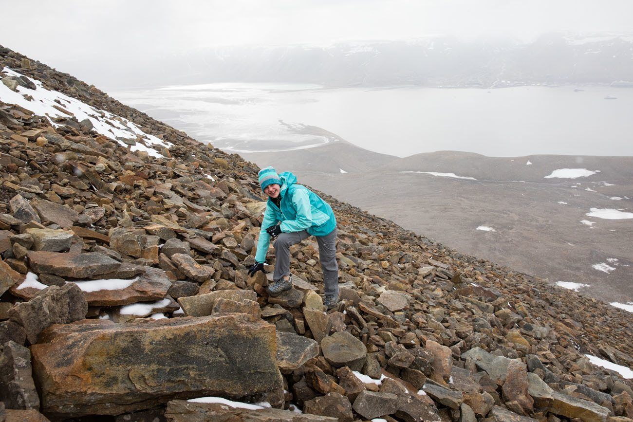 Kara in the Boulder Field