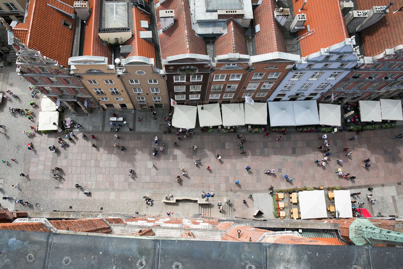 Looking down on Gdansk