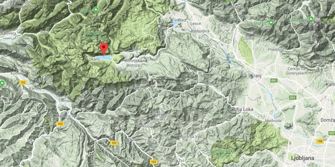 Lake Bohinj Map