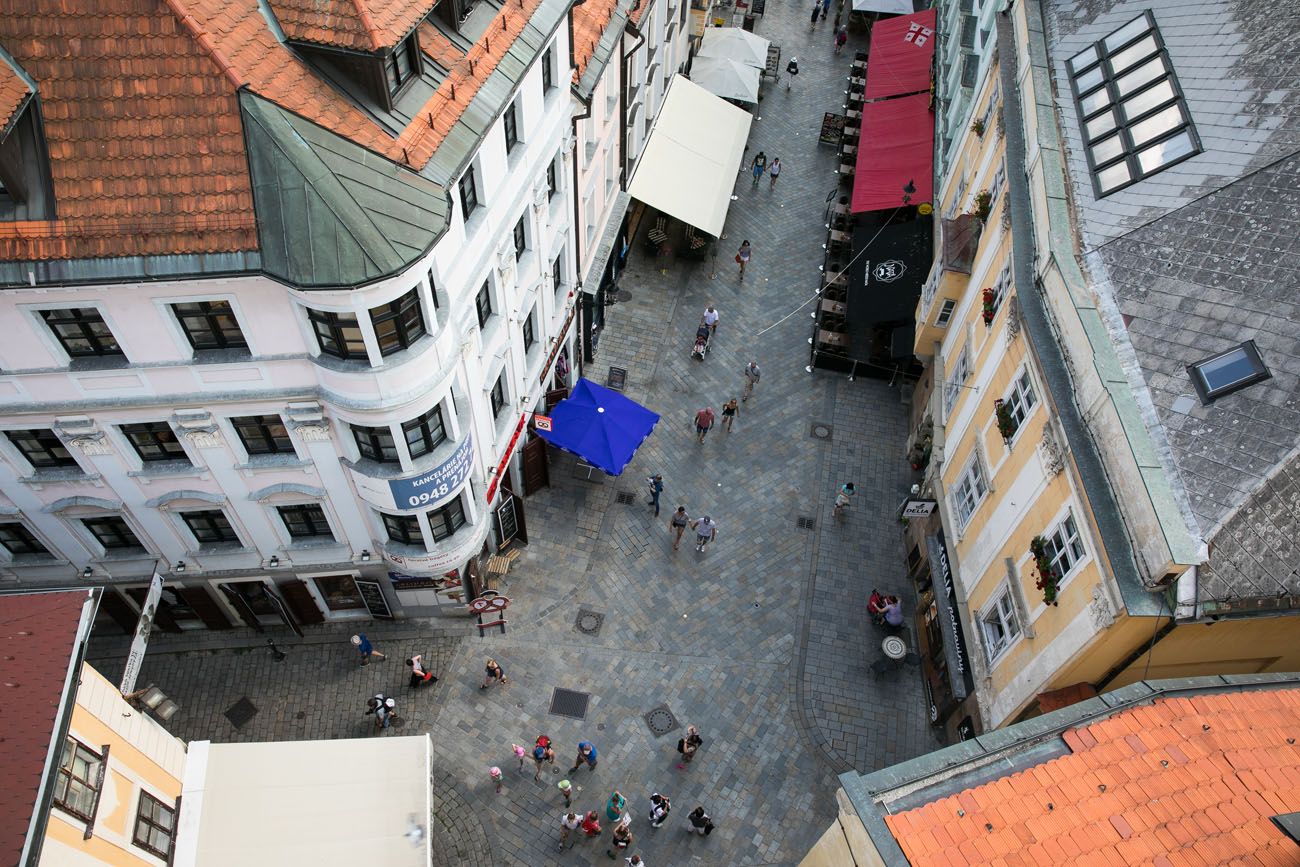 Looking down from Michaels Gate