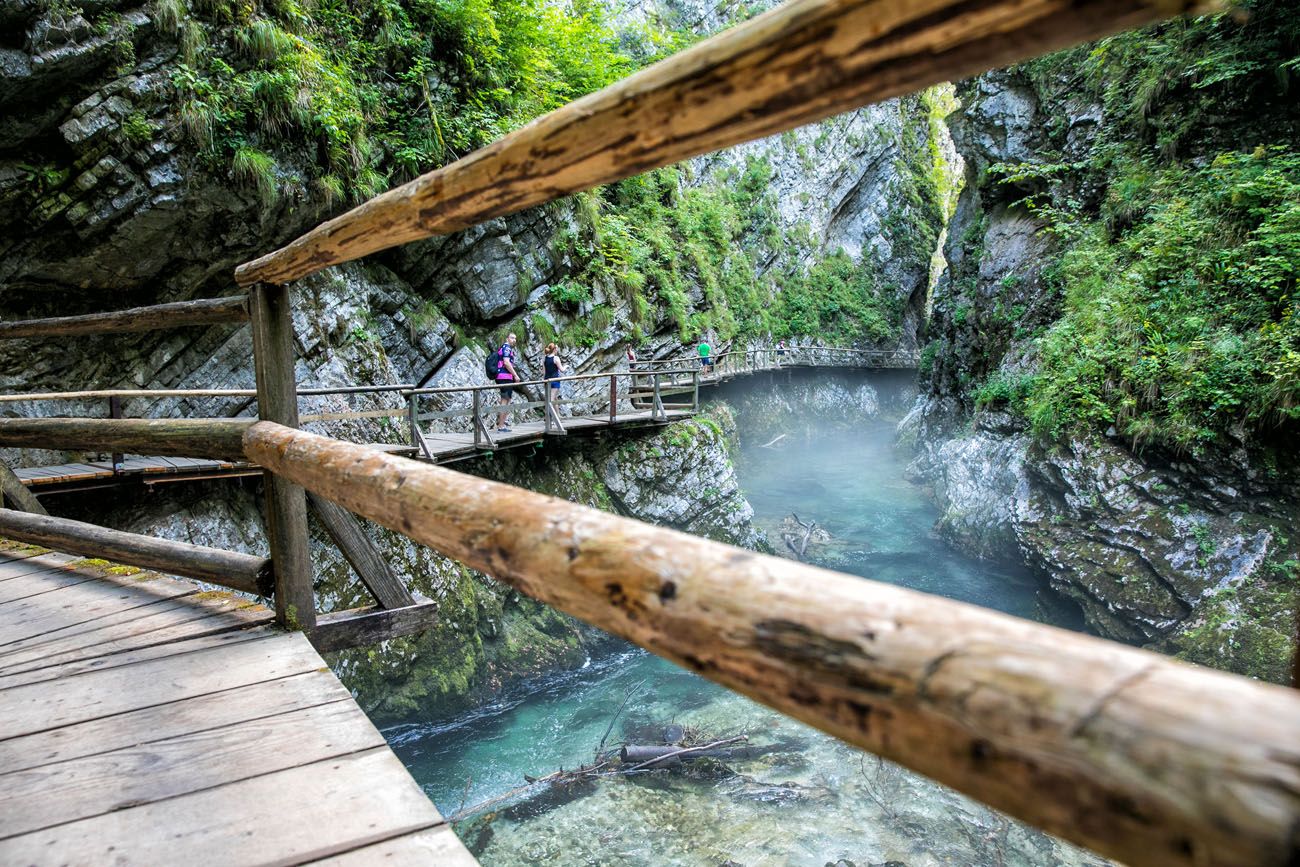 On the Vintgar Gorge Boardwalk