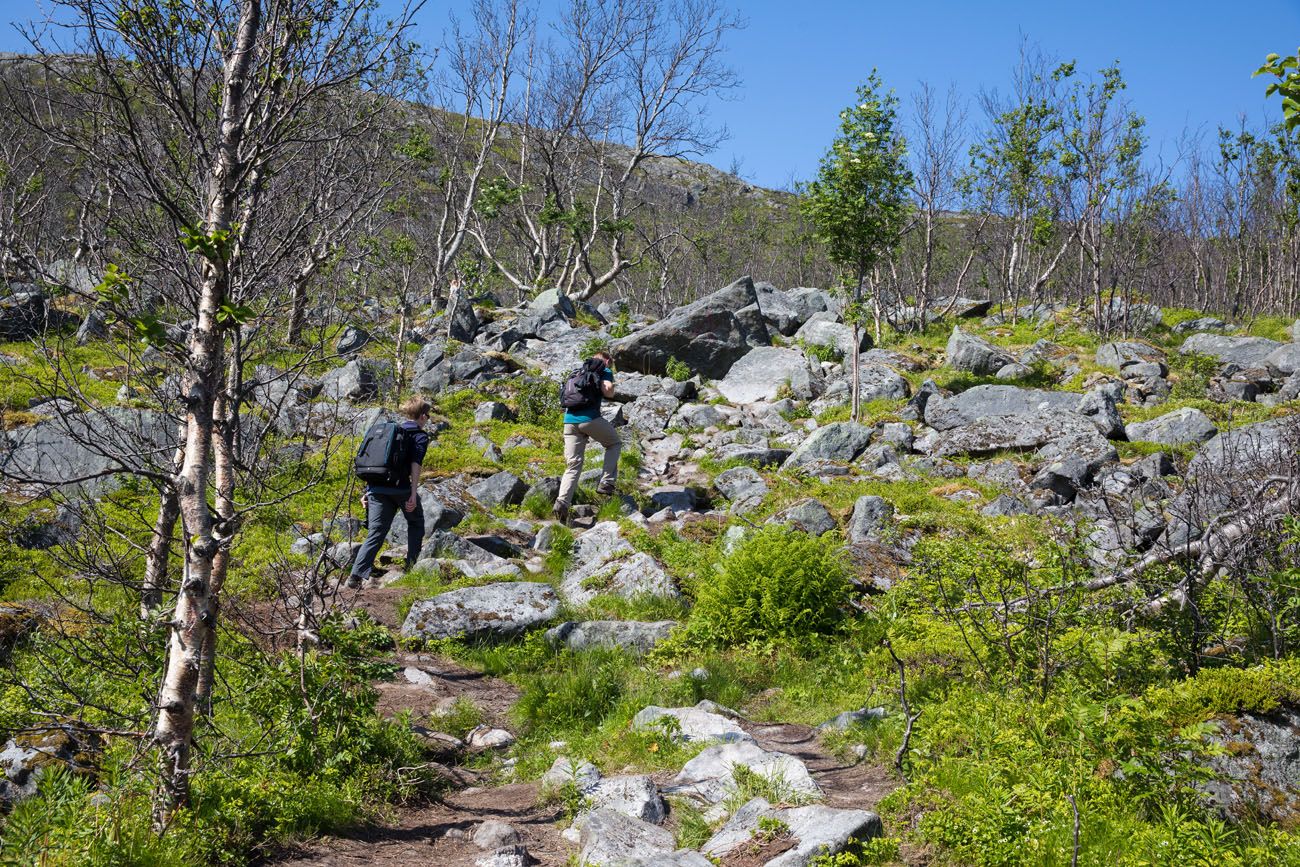 Rocky part of the trail