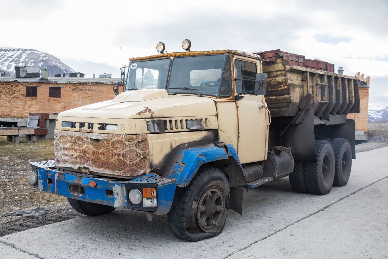 Truck with Flat Tire