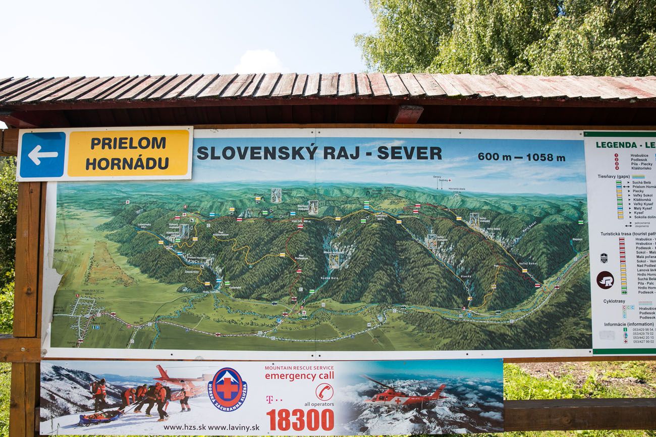 Slovensky Raj Map