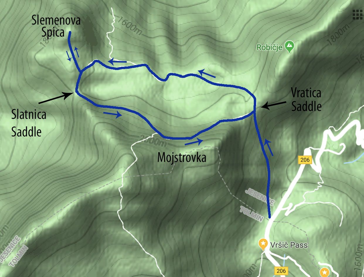 Julian Alps Hiking Map