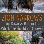 Top Down vs Bottom Up Zion Narrows