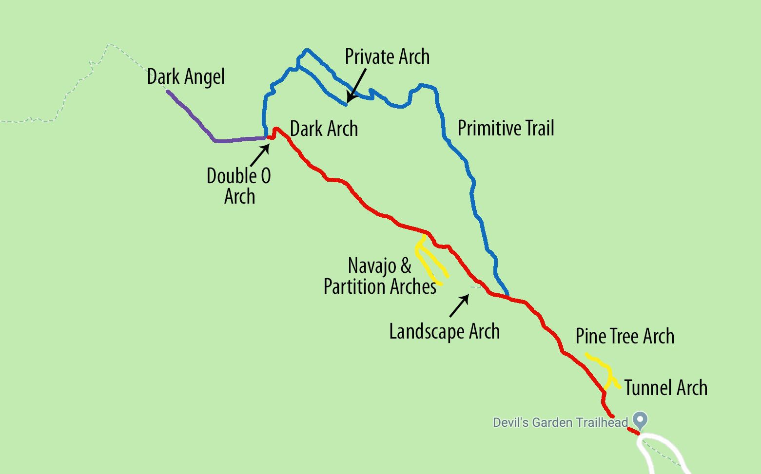 Devils Garden Trail Map